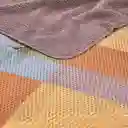 Cubrecama Corderito Con Estampado 2 Plazas Terracota