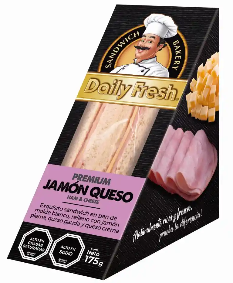 Daily Fresh Sándwich de Jamón y Queso Premiun 