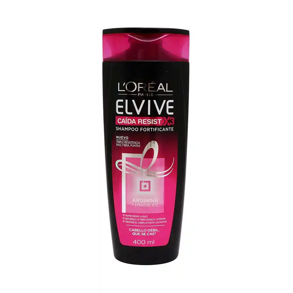 Loreal Paris-Elvive Shampoo Caída Resist X3