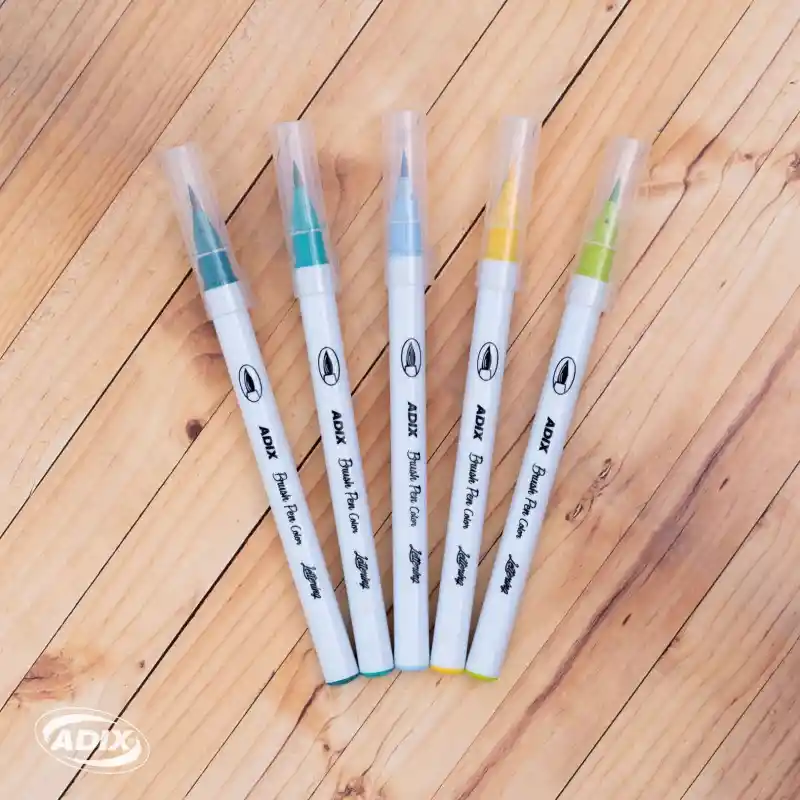 Adix Set Brush Pen Amarillo/Verde