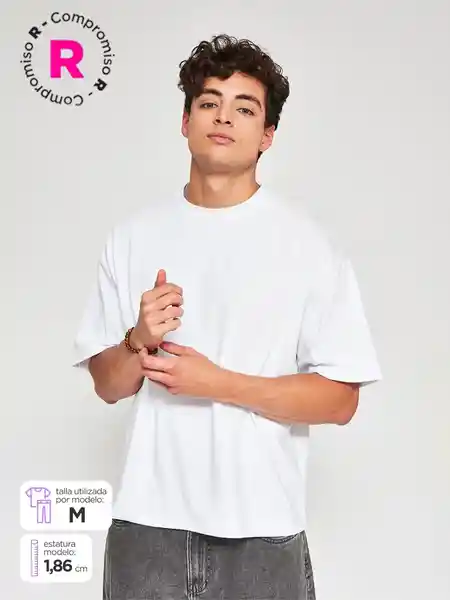 Index Polera Manga Corta Ebox Blanco M SS25