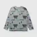 Polera Digital de Niño Gris Melange Talla 8A Colloky