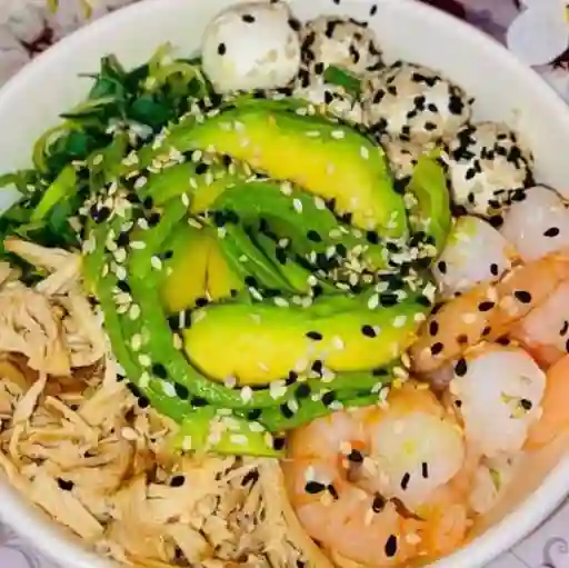 Gohan Ebi Teri Camaron y Pollo Teriyaki