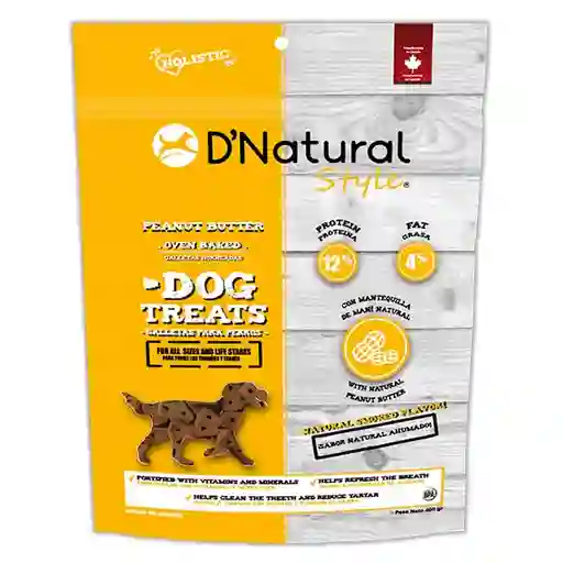 D´Natural Style Snack para Perros Peanut Butter Dog Treats