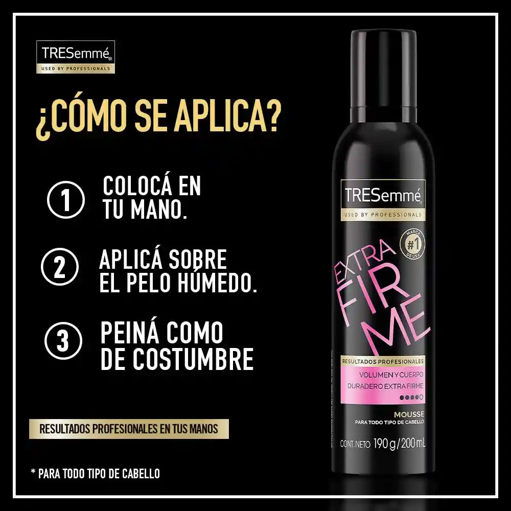 Tresemme Mousse Para Peinar Extra Firme 200Ml