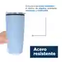 Miniso Vaso de Acero Inoxidable Para Coche Azul 500 mL