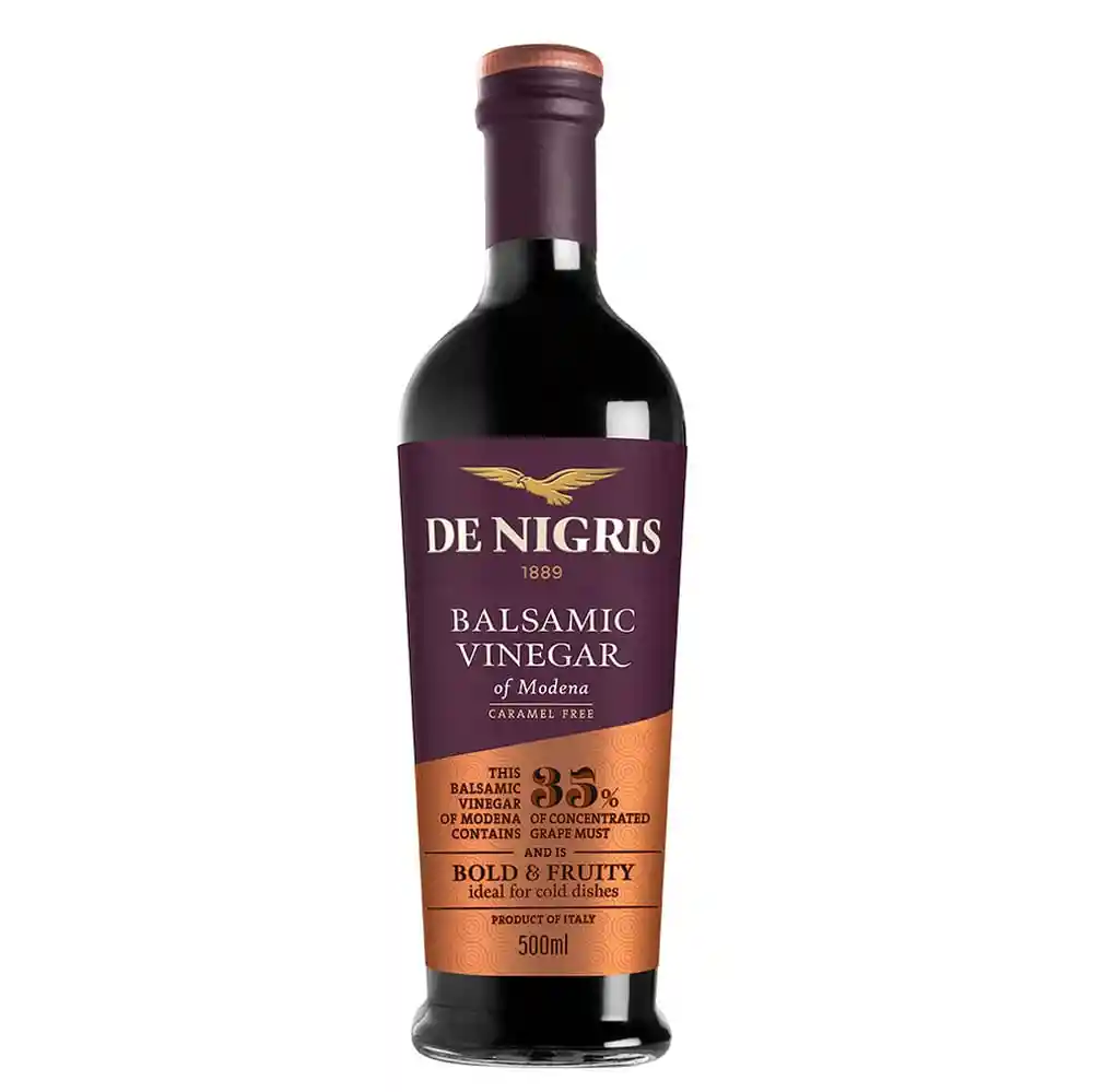 De Nigris Vinagre Aceto Balsámico Con 35% de Mosto Sin Colorante