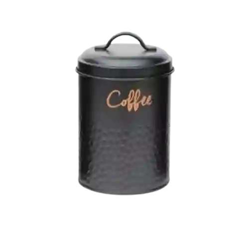 Dkora Contenedor de Metal Canister Dots Coffee