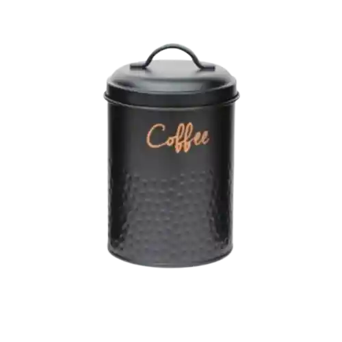Dkora Contenedor de Metal Canister Dots Coffee