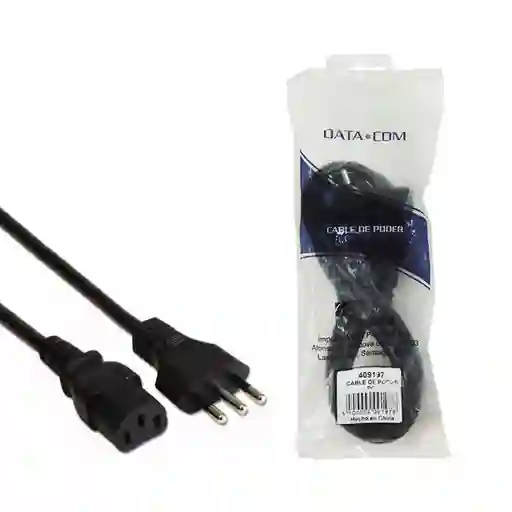 Datacom Cable de Poder Pc Poly Bag Packed 409197