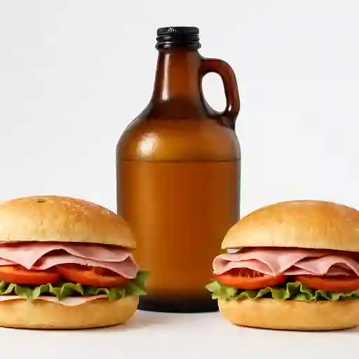 2 Lomo Italiano + 1 Cerveza Growler 1Lt