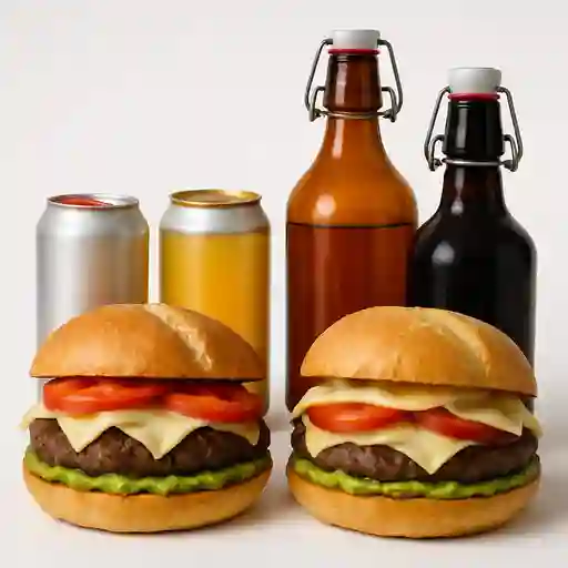 2 Churrascos + 2 Cervezas Lata