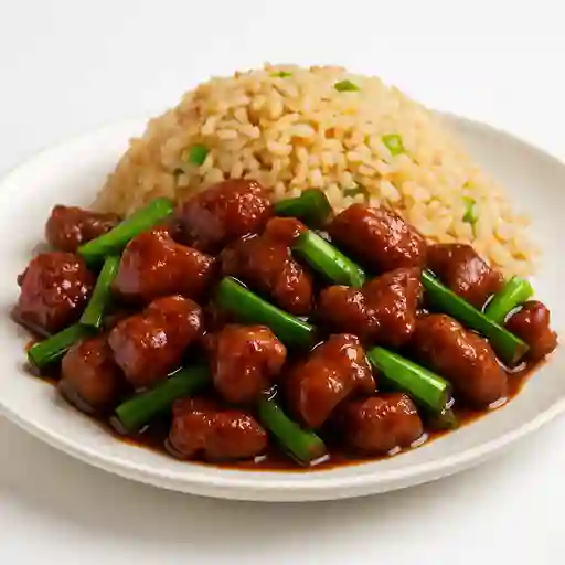 Chancho Mongoliano con Arroz