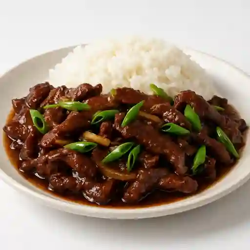 Carne Mongoliana con Arroz