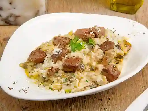 Risotto Funghi con Filete de Res