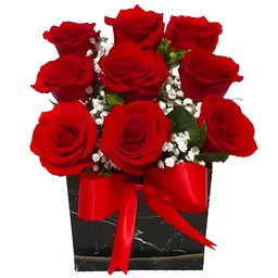 Caja Cubo 9 Rosas
