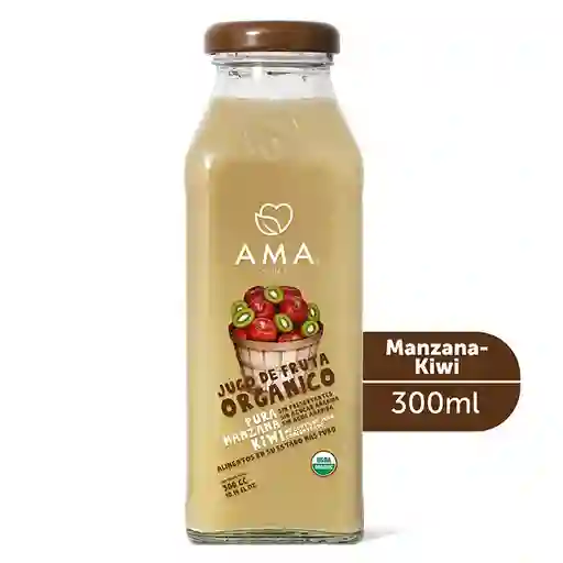 Jugo de manzana y kiwi orgánico 300 cc