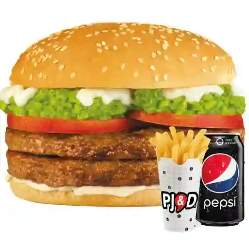 Combo Hamburguesa Grande Doble Italiana