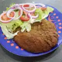 Milanesa Normal Con Ensalada