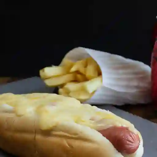 Hot Dog Luco + Papas + Bebida