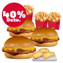 Trio Locura Con Cheeseburger