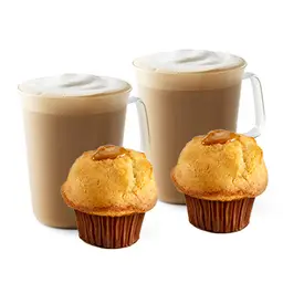 2 Muffin Dulce De Leche + 2 Latte Alto