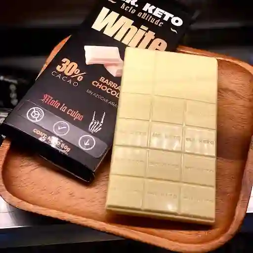 Barra Chocolate Blanco Keto 30% Cacao
