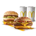 1 Hamburguesa Bigmac + 1 Hamburguesa Cuarto De Libra + 2 Bebidas