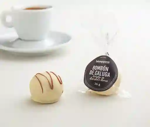 Bombón De Caluga Bañado Con Chocolate Blanco, Bonappetit Dulcer