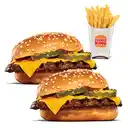 2 Cheeseburger Jr + 1 Papa Grande