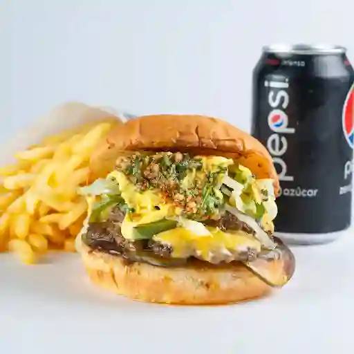 Chimichanga + Papas + Bebida