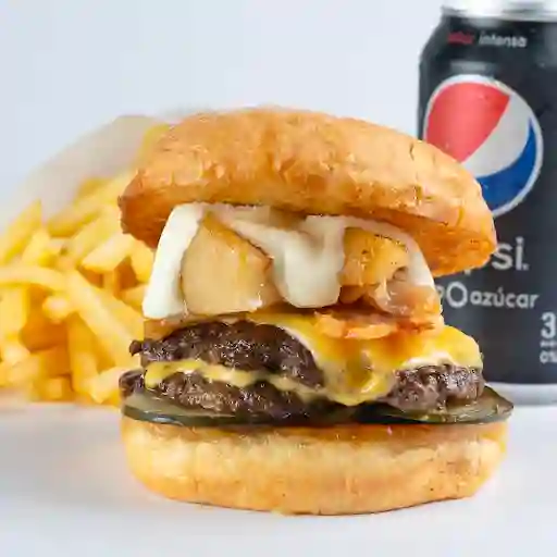 Elegant Blue + Papas + Bebida