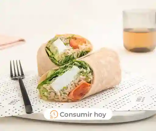 Wrap Pesto Caprese Con Queso Fresco Y Arroz Integral