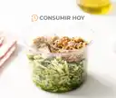 Pasta Al Perejil Con Pollo Y Granola Dijon