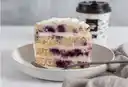 Trozo Torta Lemon Blueberry Cake