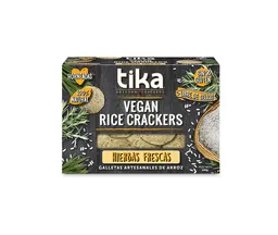 Galletas Vegan Rice Crackers Hierba Fresca Tika, 100 G