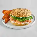Bagel Salmón Ahumado Con Papas & Postre