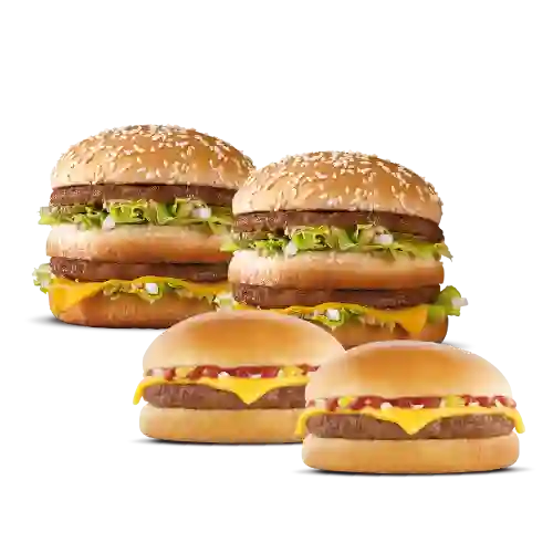 2 Hamburguesas Big Mac + 2 Hamburguesas Con Queso