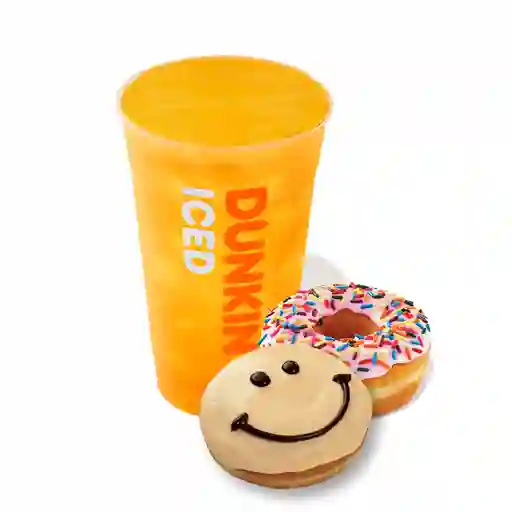 Jugo L + 2 Donuts