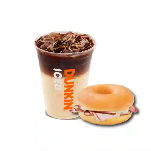 Iced Macchiato M + Donwich.