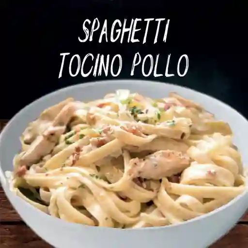Spaguetti Tocino Pollo