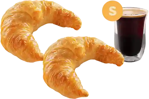 Café/té S + 2 Medialunas Tradicionales