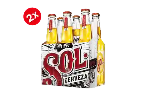 2x Six Pack Sol Botella 330cc