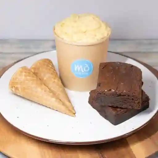 Pote 16 Oz Aprox 1/2 Litro + 2 Brownie