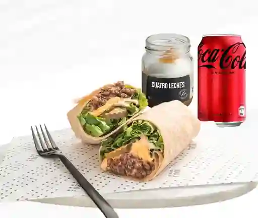 Wrap, Acompañamiento Y Bebida 