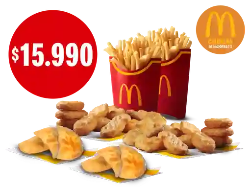 Nuggetsx20 + 2 Papas Grandes + 2 Porciones De Empanadas