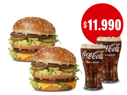2 Big Mac + 2 Bebidas Grandes