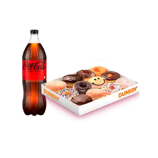 12 Donuts + Bebida 15 Ltrs