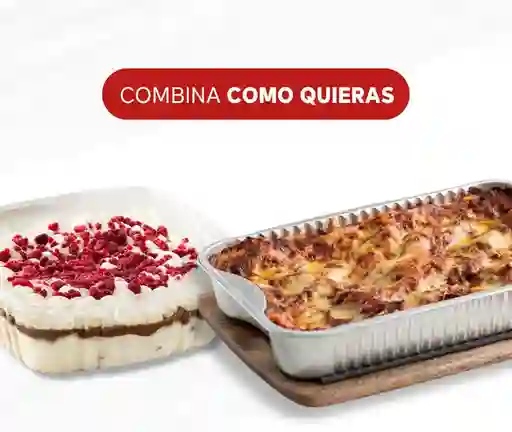 Lasaña + Postre Familiar Combínalo Como Quieras