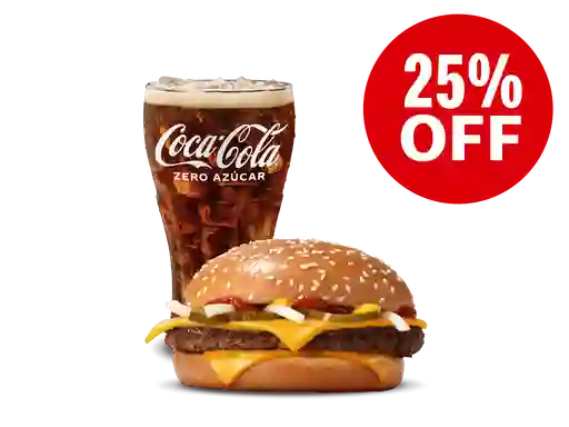 Cuarto De Libra Con Queso + Bebida Grande